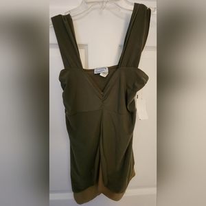 NWT Weather Vane Green Tank Top Blouse Size Small